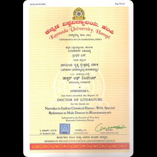 Doctorate certificate